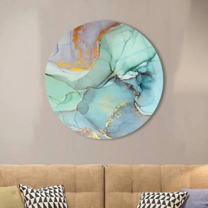 Green Marble Glass Wall Art – Luxury Modern Wall Decor