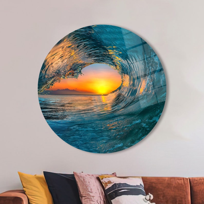 Landscape Glass Wall Art – Wave Seascape Ocean Print