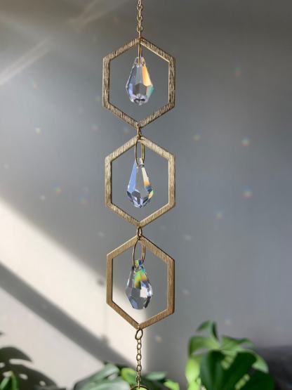 Crystal Suncatcher Prism Rainbow Maker Feng Shui Sympathy Gift