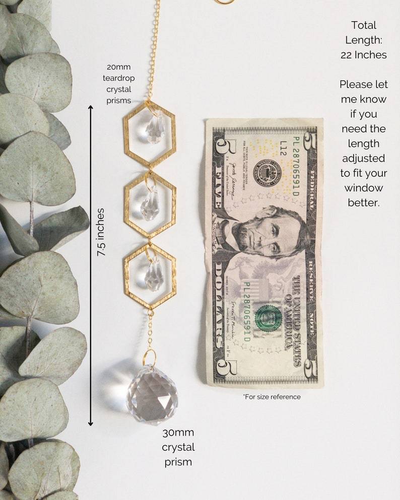 Crystal Suncatcher Prism Rainbow Maker Feng Shui Sympathy Gift