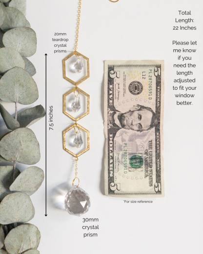 Crystal Suncatcher Prism Rainbow Maker Feng Shui Sympathy Gift