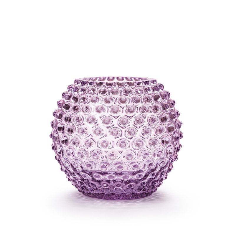 Cara Crystal Glass Vase, Hobnail Brown 18 cm