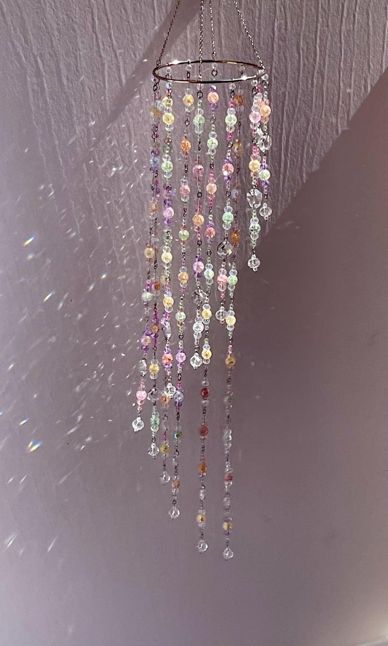 Crystal Suncatcher Pastel Mobile Rainbow Maker Fairycore Boho Decor