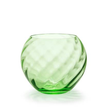 Eva Crystal Glass Vase, Blue Green 18 cm