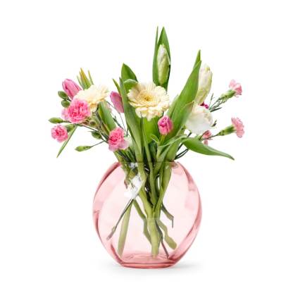 Eva Crystal Glass Vase, Green 18 cm