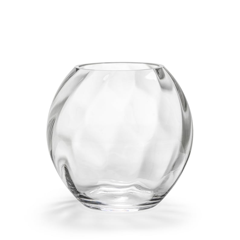 Eva Crystal Glass Vase, Green 18 cm