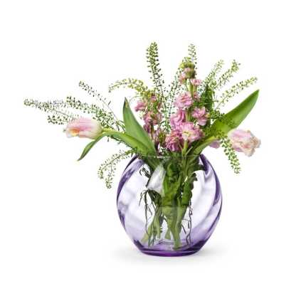 Eva Crystal Glass Vase, Blue Green 18 cm