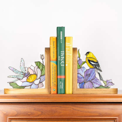 Dragonfly Stained Glass Panel Godmother Gift Book Ends Stained Glass Butterfly Artwork Insect Ornament Stained Glass Butterfly Suncatcher