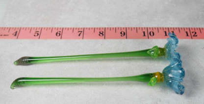 Blown Glass Forget Me Not Flower, Memorial Floral Gift Decor