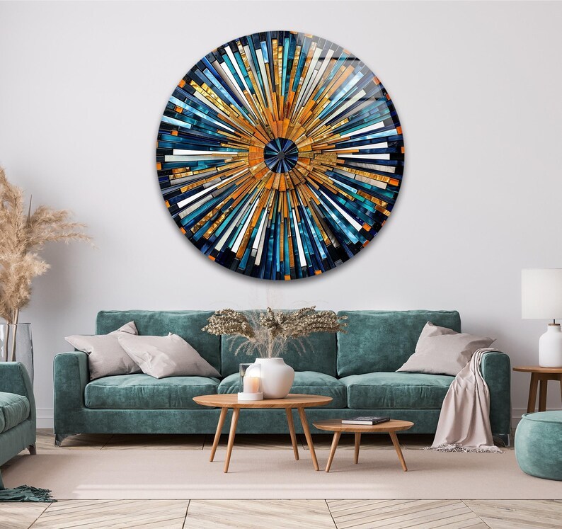 Round Glass Wall Art – Circle Tempered Print Panel