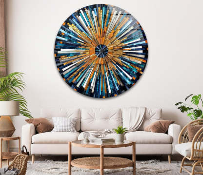 Round Glass Wall Art – Circle Tempered Print Panel