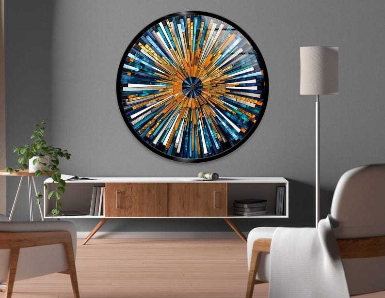 Round Glass Wall Art – Circle Tempered Print Panel