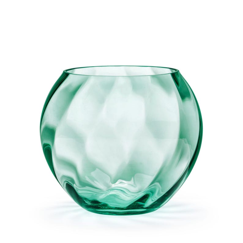 Eva Crystal Glass Vase, Blue Green 18 cm