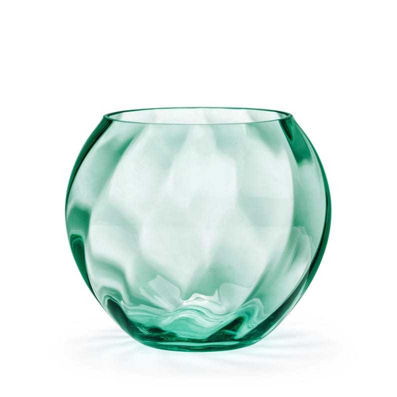 Eva Crystal Glass Vase, Blue Green 18 cm