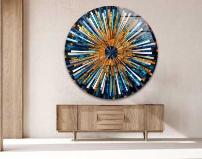 Round Glass Wall Art – Circle Tempered Print Panel