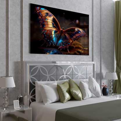 Sparkling Butterfly Glass Wall Art – Nature Inspired Decor
