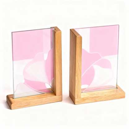 Handmade Stained Glass Ginkgo leaves Book Ends, Flower Suncatcher, Book Shelf Decor