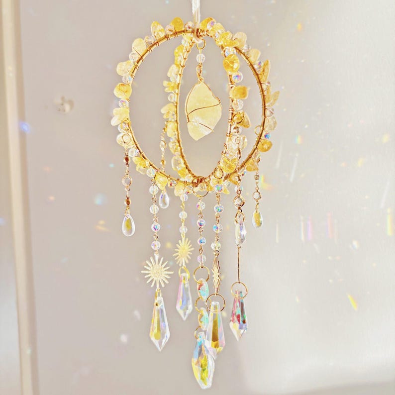 Crystal Suncatcher Luxury Sun Rainbow Maker Boho Window Wind Chime