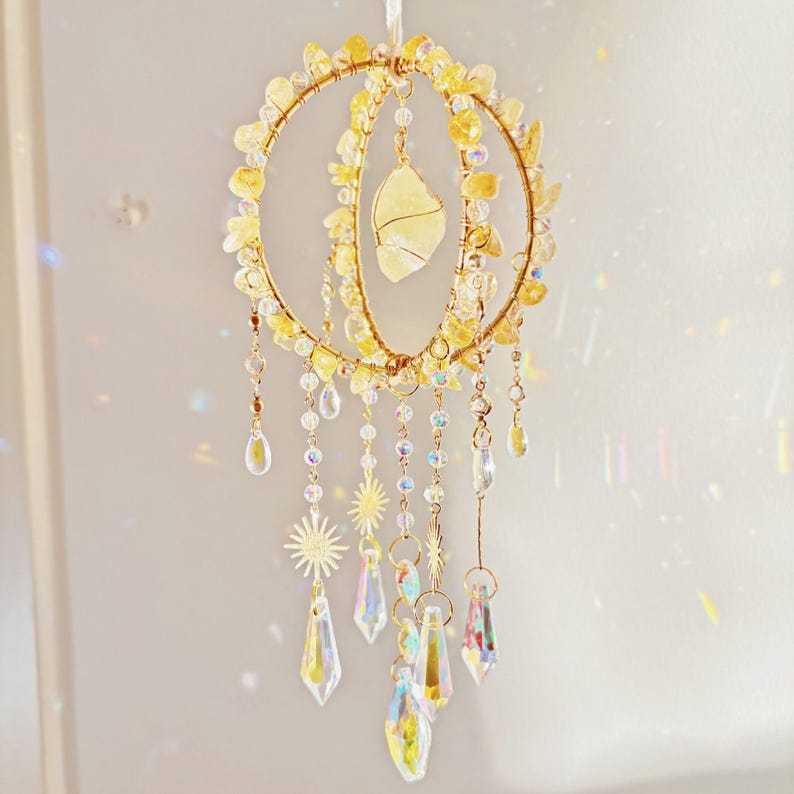 Crystal Suncatcher Luxury Sun Rainbow Maker Boho Window Wind Chime