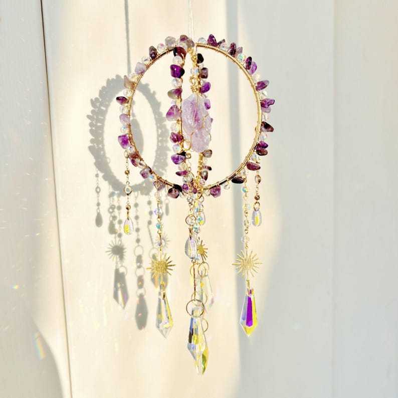 Crystal Suncatcher Luxury Sun Rainbow Maker Boho Window Wind Chime