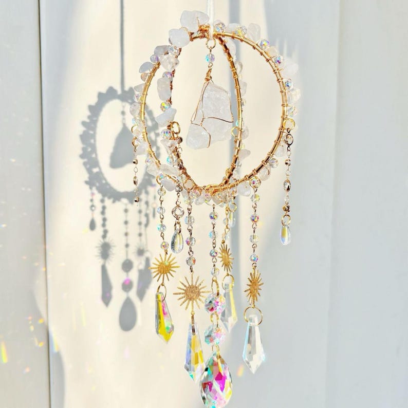 Crystal Suncatcher Luxury Sun Rainbow Maker Boho Window Wind Chime