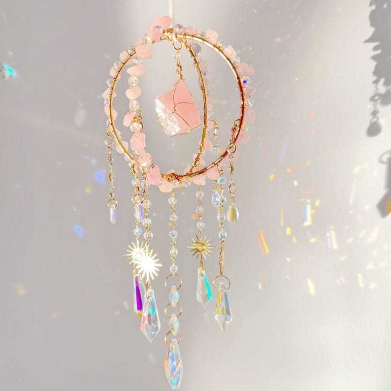 Crystal Suncatcher Luxury Sun Rainbow Maker Boho Window Wind Chime