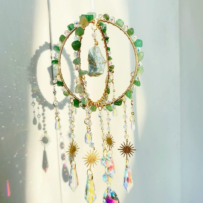 Crystal Suncatcher Luxury Sun Rainbow Maker Boho Window Wind Chime