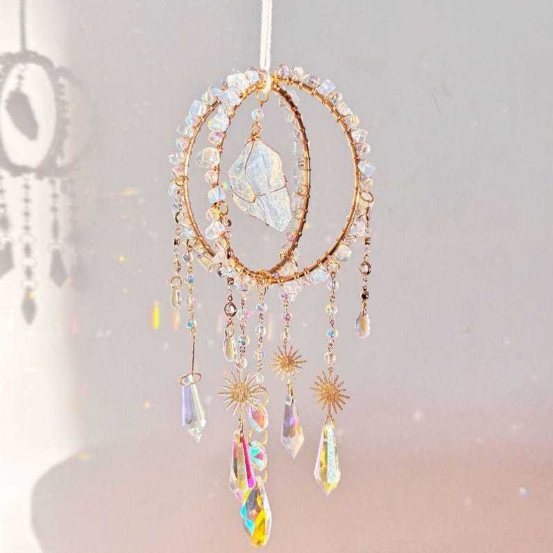 Crystal Suncatcher Luxury Sun Rainbow Maker Boho Window Wind Chime