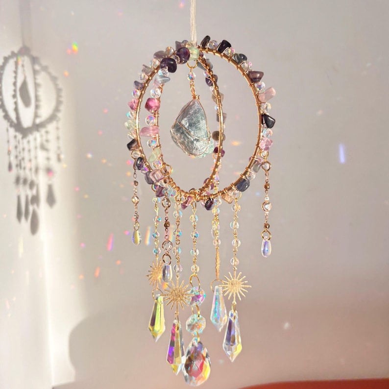 Crystal Suncatcher Luxury Sun Rainbow Maker Boho Window Wind Chime