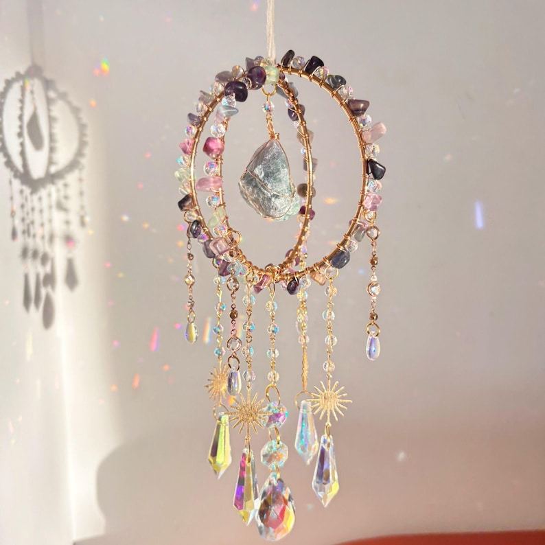 Crystal Suncatcher Luxury Sun Rainbow Maker Boho Window Wind Chime