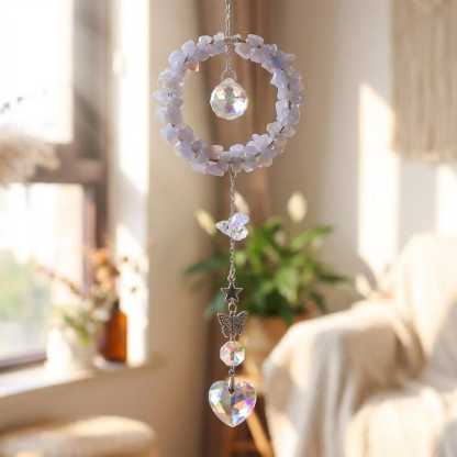 Crystal Suncatcher Stone Rainbow Maker Window Hanging Garden Decor