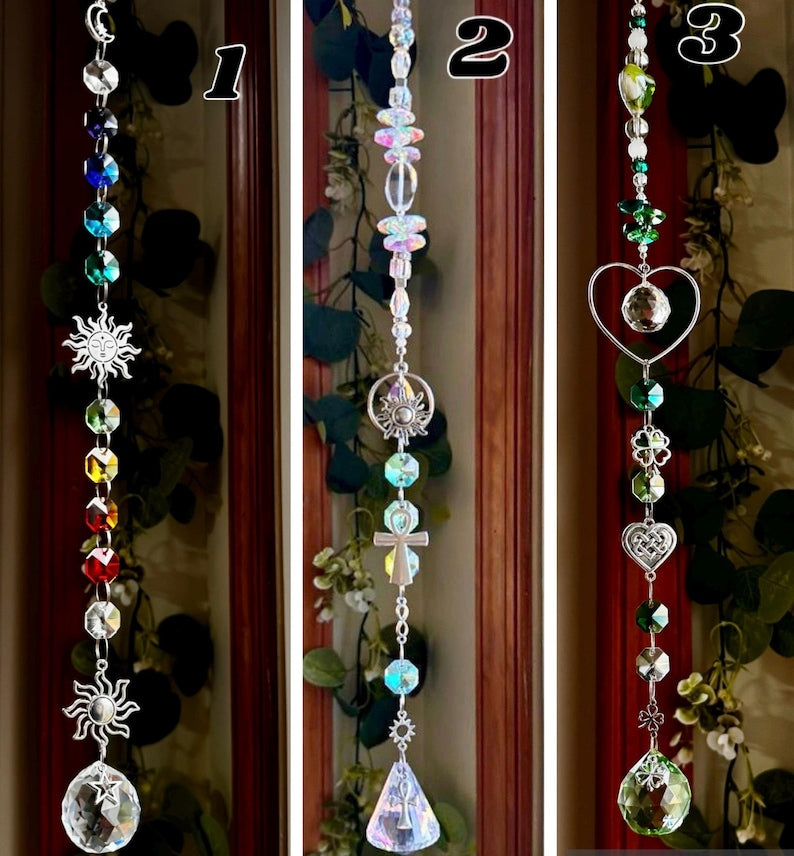 Crystal Suncatcher Boho Prism Window Hanging Charm