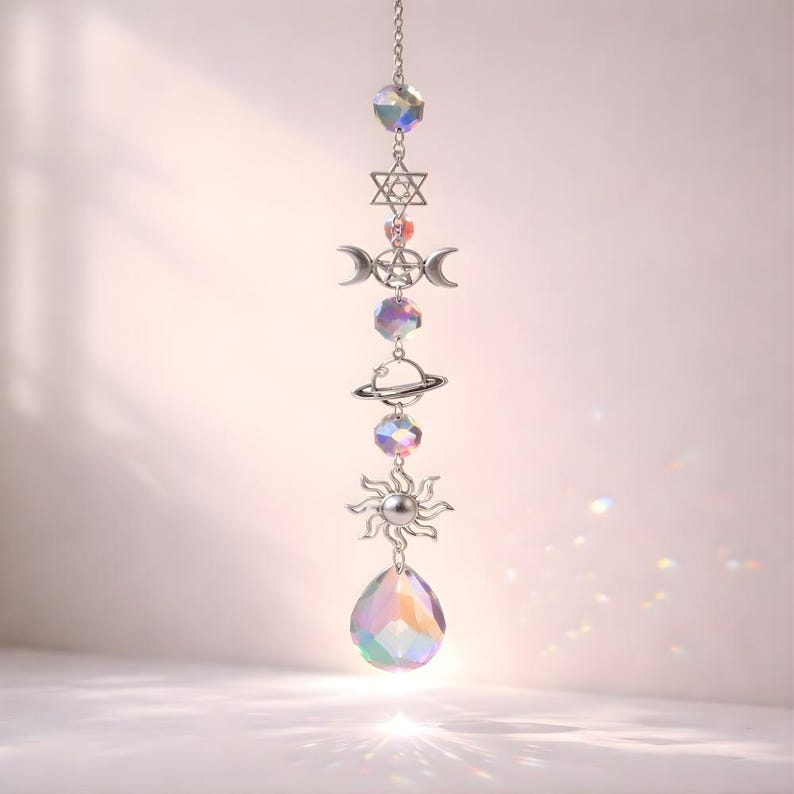 Crystal Suncatcher Rainbow Maker Celestial Prism Window Hanging