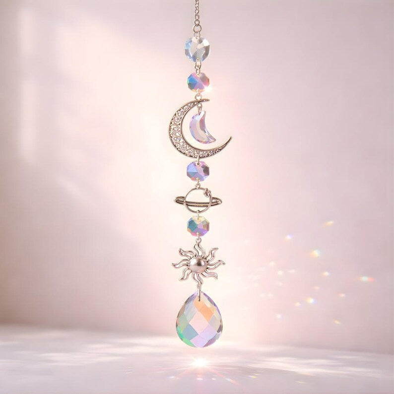 Crystal Suncatcher Rainbow Maker Celestial Prism Window Hanging
