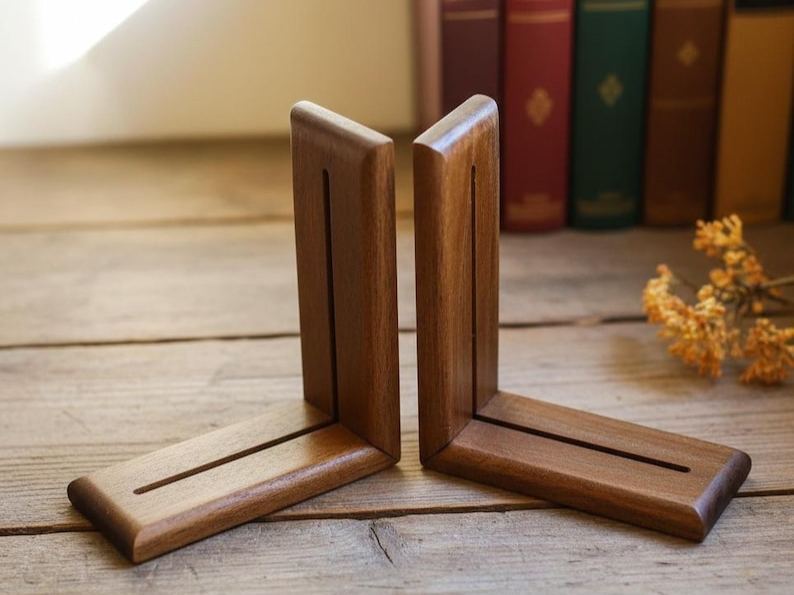 Blue Moon System Stained Glass Bookends, Celestial Shelf Decor