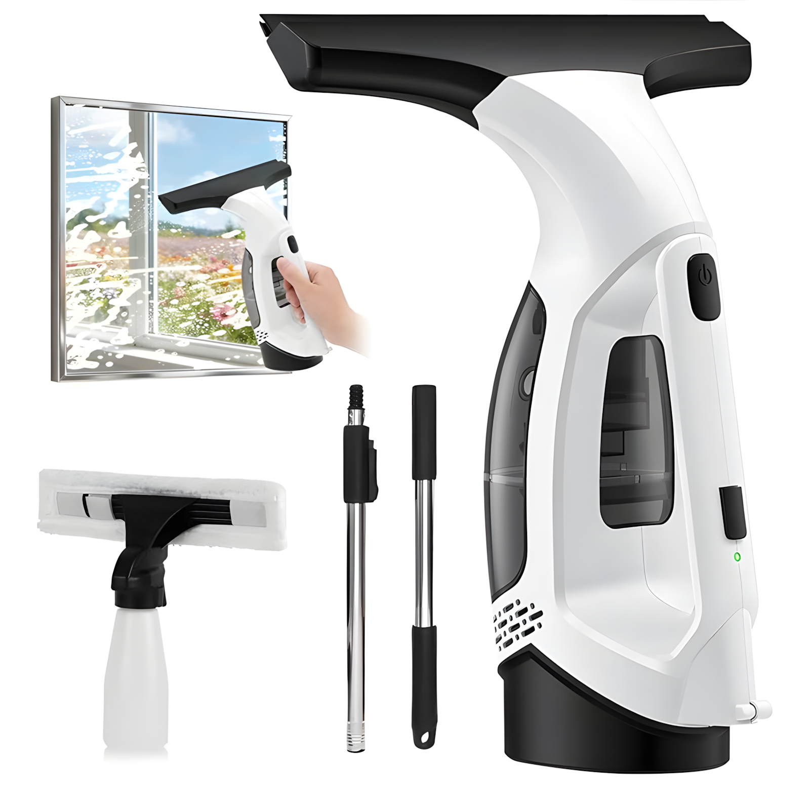 Beelines Cordless Window Vacuum Squeegee