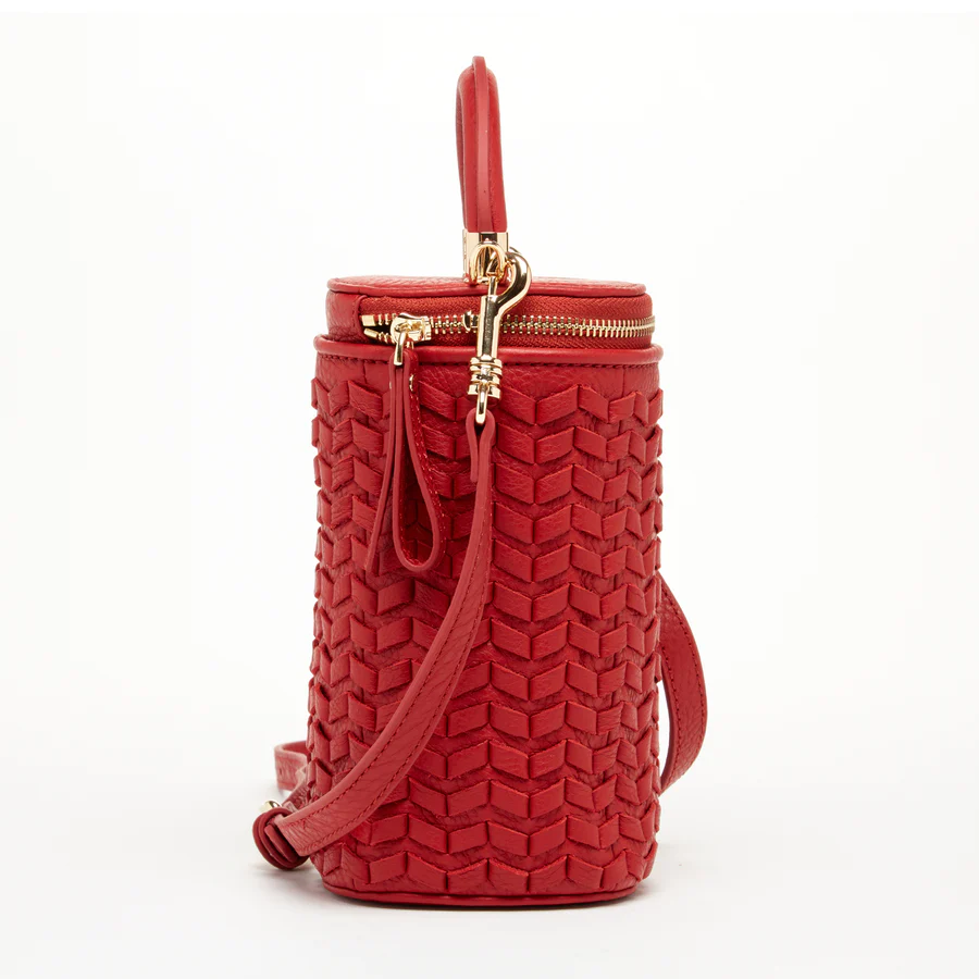 Small Leather Crossbody Bag Red