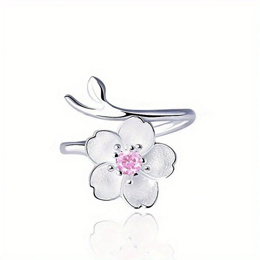 1pc Fashionable Simple Flower Ring For Women