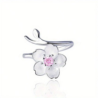 1pc Fashionable Simple Flower Ring For Women