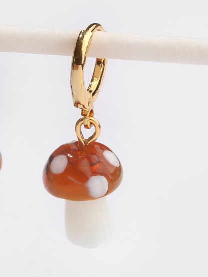 Mushroom Drop Earrings