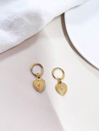 Vintage Fashion Heart Shaped Drop Earrings