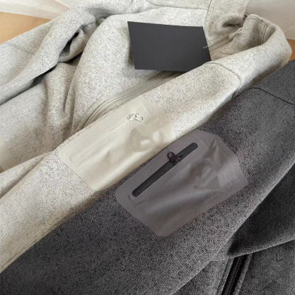 Windproof and warm thin fleece commuter jacket