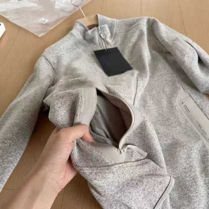 Windproof and warm thin fleece commuter jacket