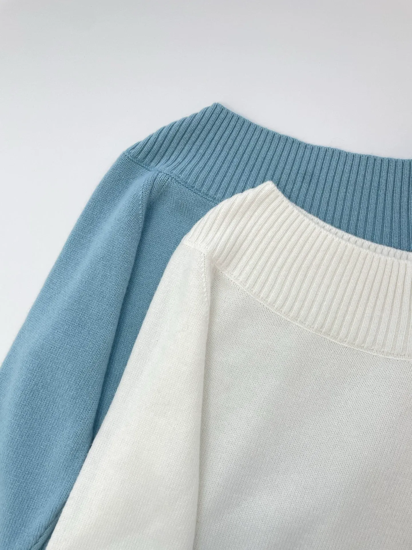 Women's Pullover Sweater Solid Color Off-Shoulder Knit Long-Sleeved Pullover Sweater Top