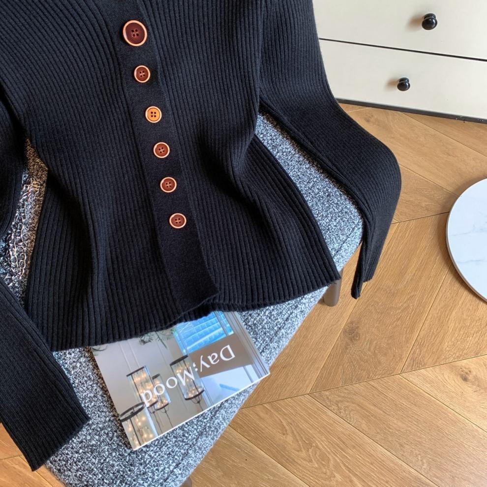 Womens Striped Cardigan Sweaters Casual Open Front Long Sleeve Button Down Knit Outwear