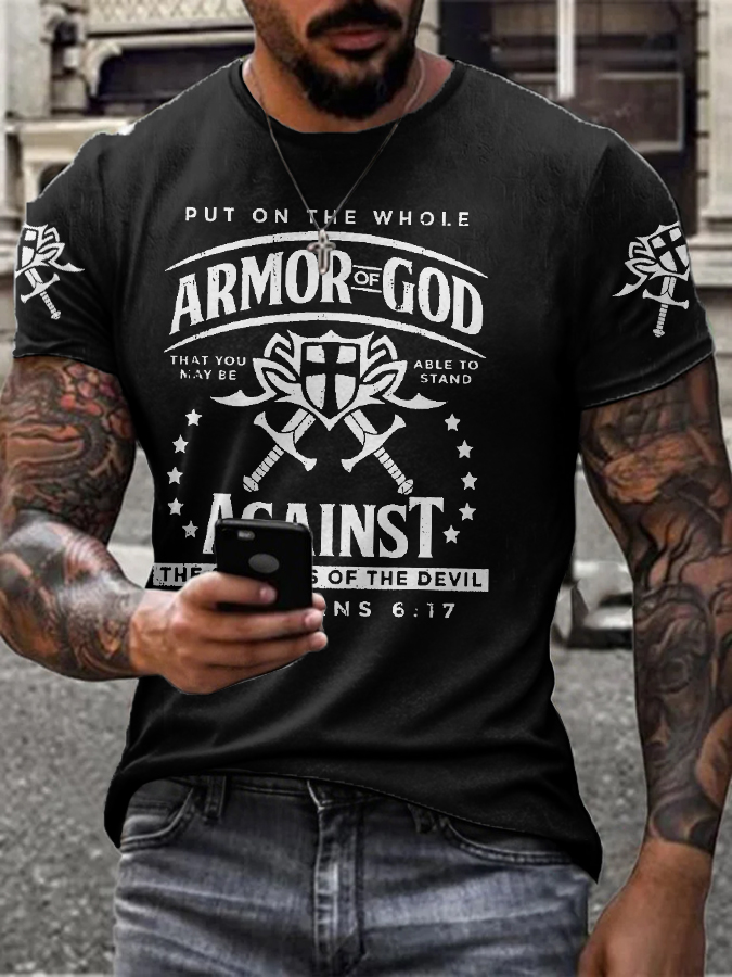 Men's Armor of God Printed T-shirt