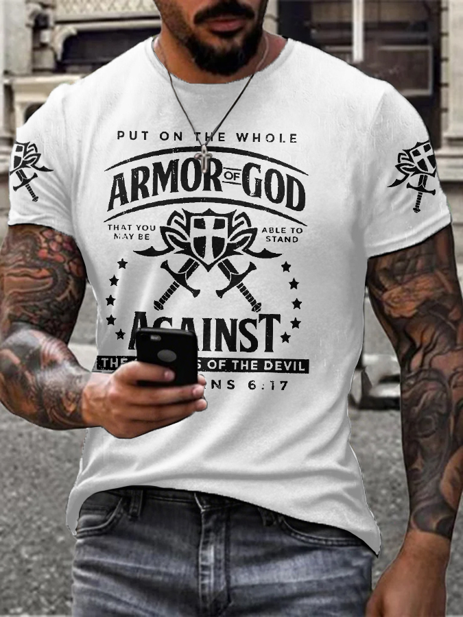 Men's Armor of God Printed T-shirt