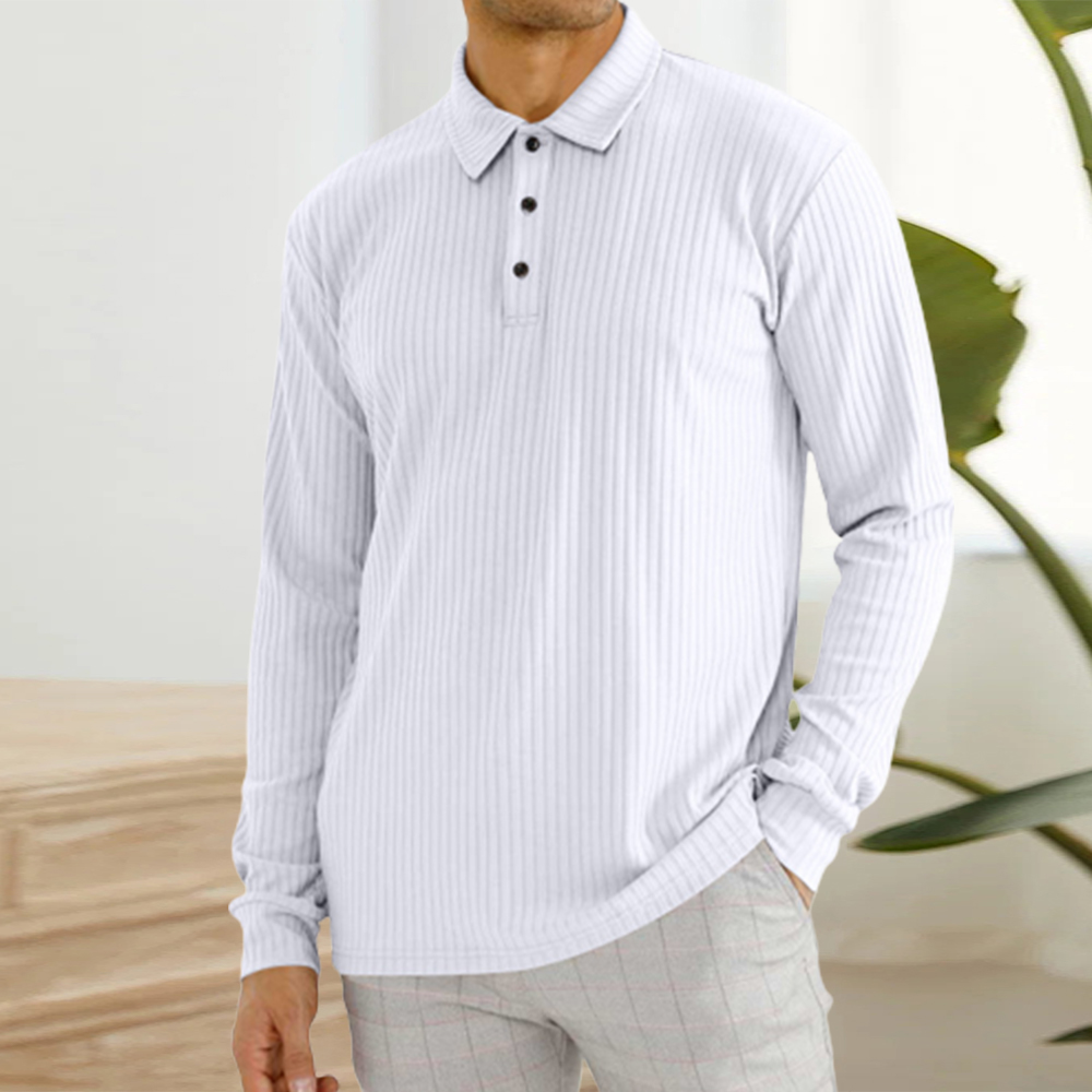 Blauschwan™ Herren Classic Casual Revers Knopf Langarm Polo Shirt