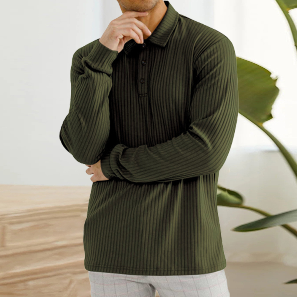 Blauschwan™ Herren Classic Casual Revers Knopf Langarm Polo Shirt