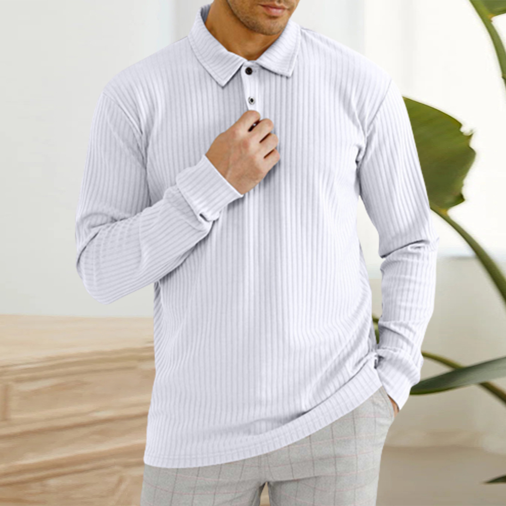 Blauschwan™ Herren Classic Casual Revers Knopf Langarm Polo Shirt